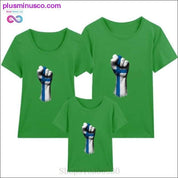 Flag of Finland on a Raised Clenched Fist family matching - plusminusco.com