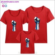 Flag of Finland on a Raised Clenched Fist family matching - plusminusco.com