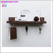 Floating Wall Mounted Storage Shelf + Magnetic Key Rack / - plusminusco.com