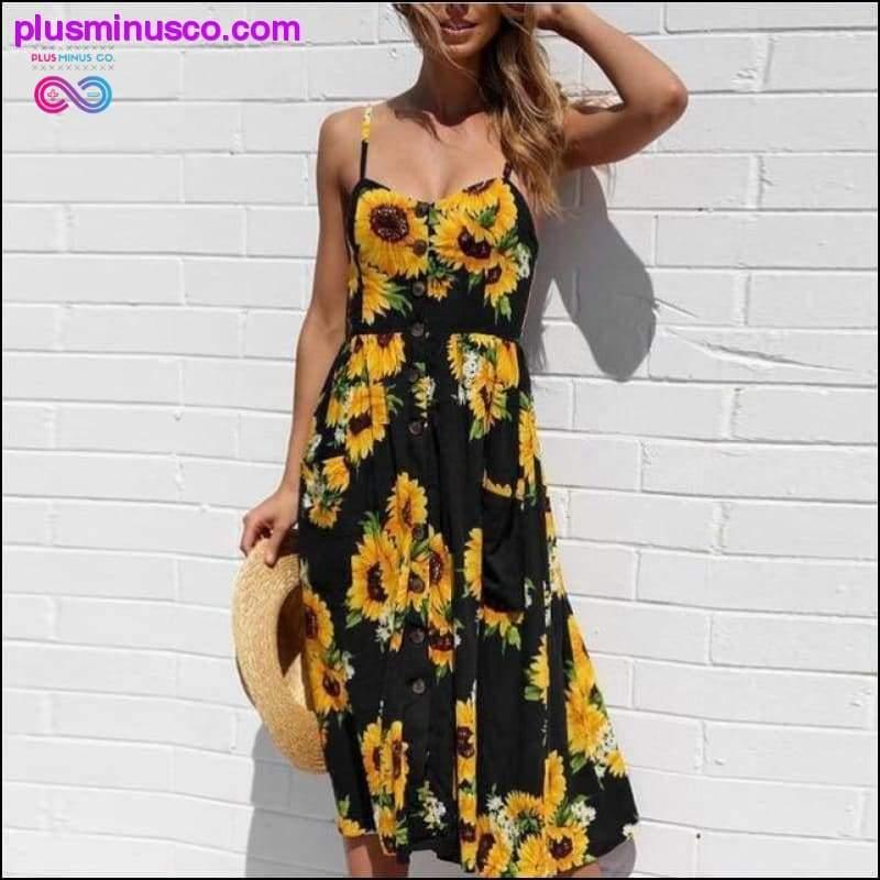 Floral Print Ethnic Summer Beach Female Split Stylish Style - plusminusco.com