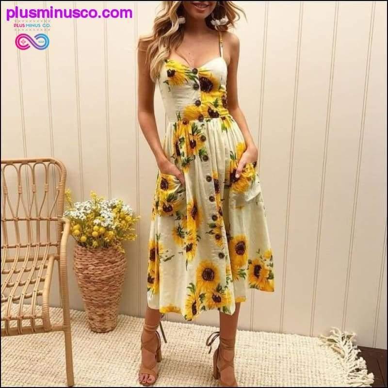 Floral Print Ethnic Summer Beach Female Split Stylish Style - plusminusco.com