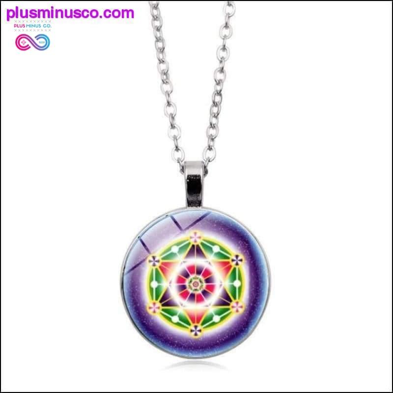 Flower of Life Necklace Om Chakra Flower Pendant Mandala - plusminusco.com