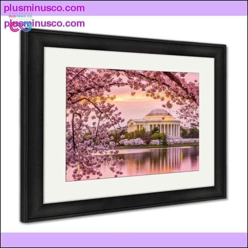 Framed Print, Jefferson Memorial In Spring - plusminusco.com