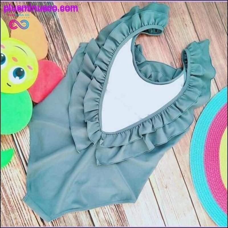 Frill One Piece Summer Black Swimsuit Deep Backless Beach - plusminusco.com