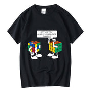 Funny Sarcastic Pun Intended T-shirt Complicated Rubics Cube - plusminusco.com
