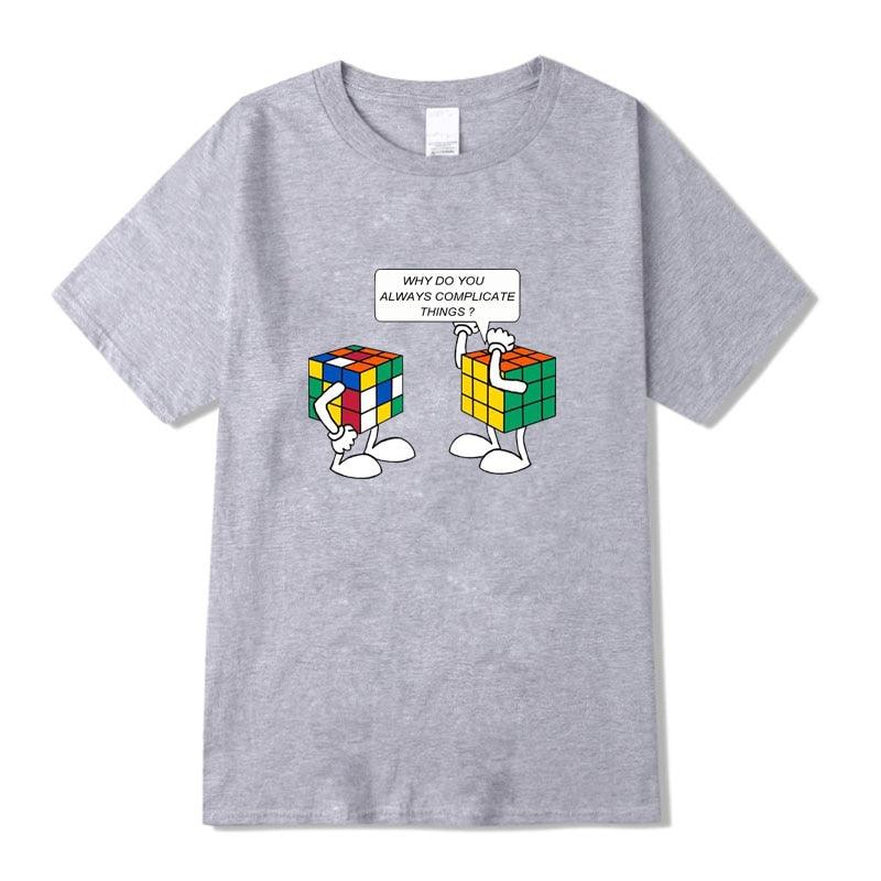 Funny Sarcastic Pun Intended T-shirt Complicated Rubics Cube - plusminusco.com