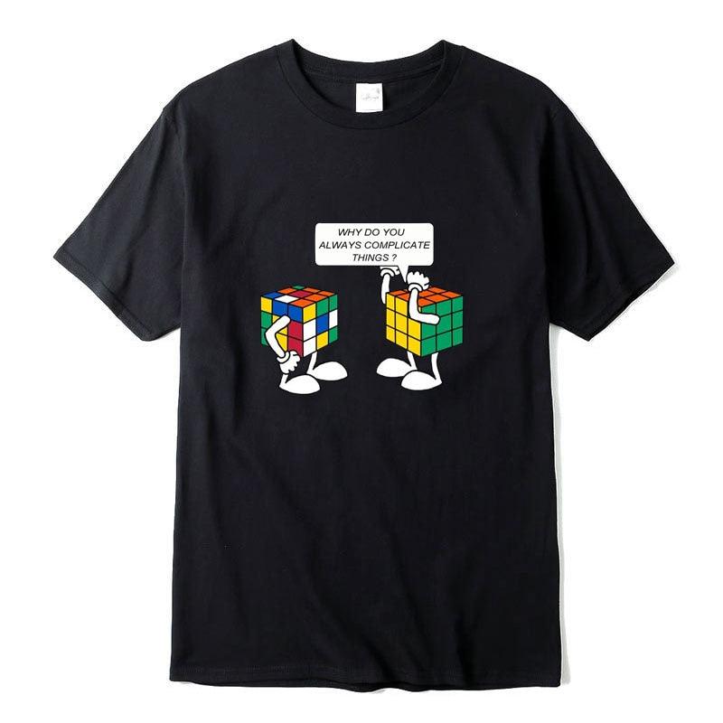 Funny Sarcastic Pun Intended T-shirt Complicated Rubics Cube - plusminusco.com