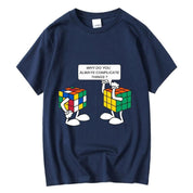 Funny Sarcastic Pun Intended T-shirt Complicated Rubics Cube - plusminusco.com