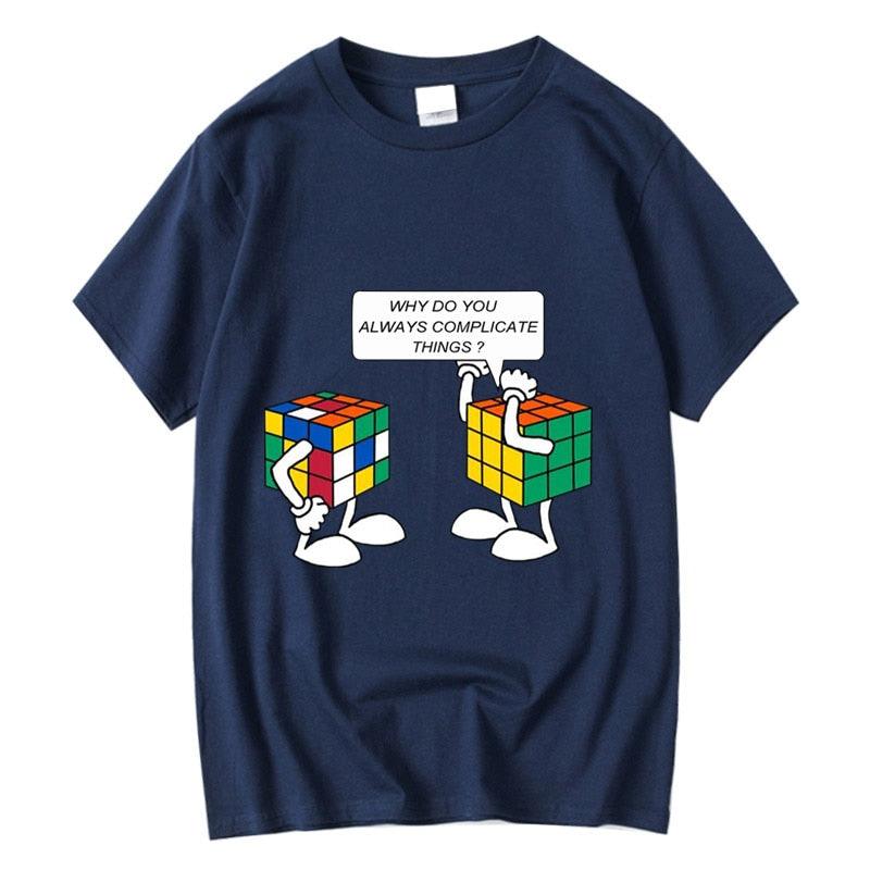 Funny Sarcastic Pun Intended T-shirt Complicated Rubics Cube - plusminusco.com