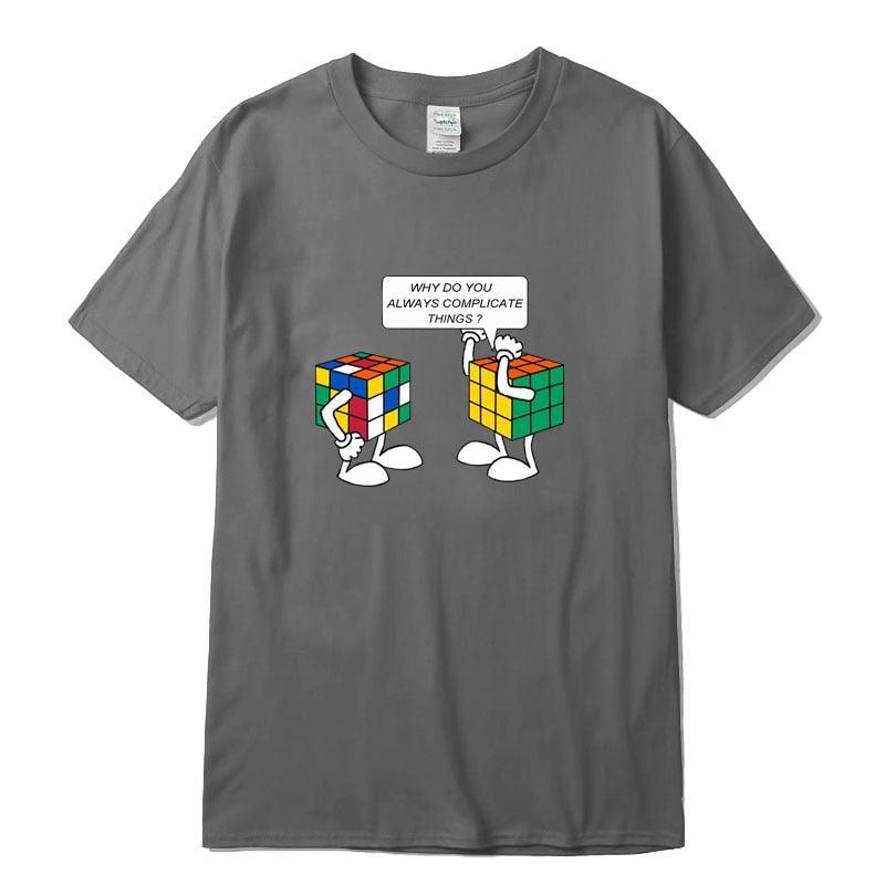 Funny Sarcastic Pun Intended T-shirt Complicated Rubics Cube - plusminusco.com