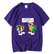 Funny Sarcastic Pun Intended T-shirt Complicated Rubics Cube - plusminusco.com