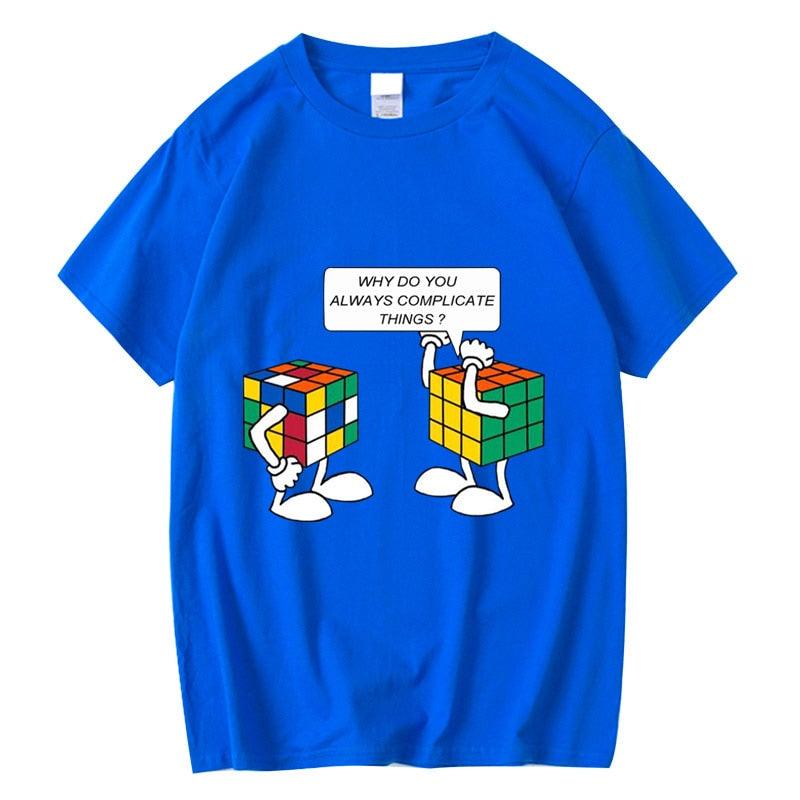 Funny Sarcastic Pun Intended T-shirt Complicated Rubics Cube - plusminusco.com