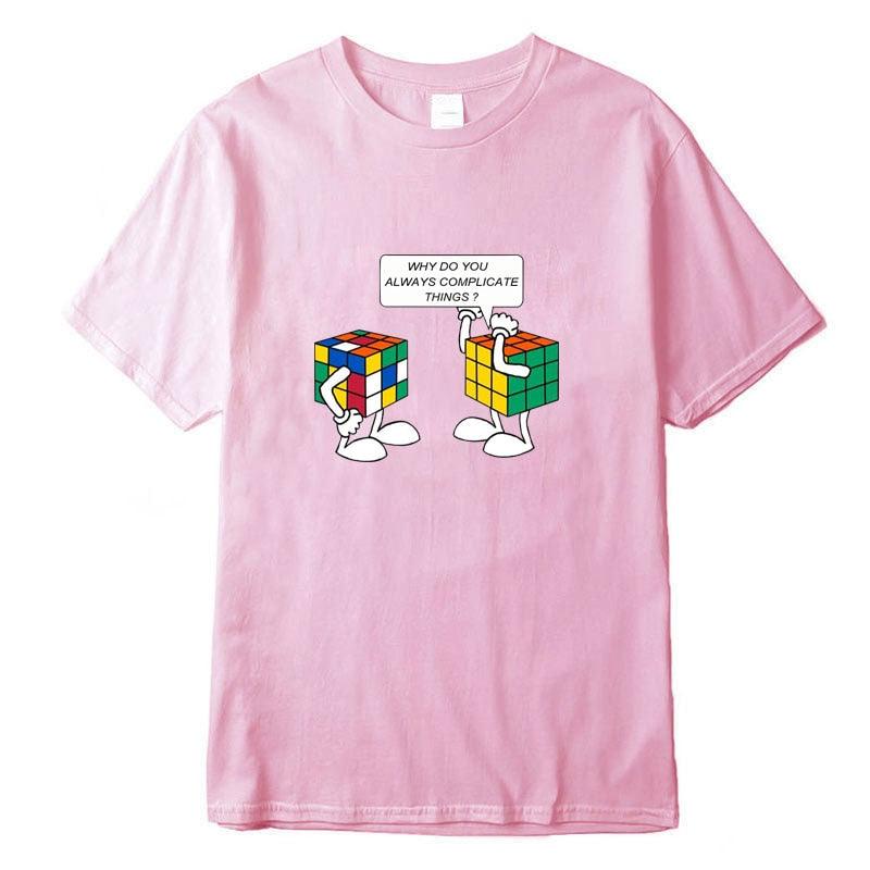 Funny Sarcastic Pun Intended T-shirt Complicated Rubics Cube - plusminusco.com
