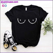 Funny TITTIES BOOBS BOOBIES Print New Women Tshirt Cotton - plusminusco.com