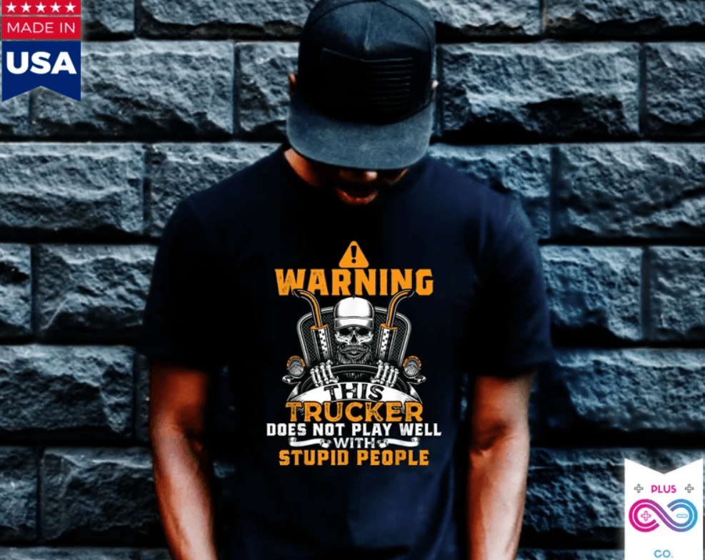 Funny Trucker Truck Driver Trucking Dads Father Men Gift T-Shirts, fathers day gift, Supper Dad shirt - Papa shirt - Daddy shirt - plusminusco.com