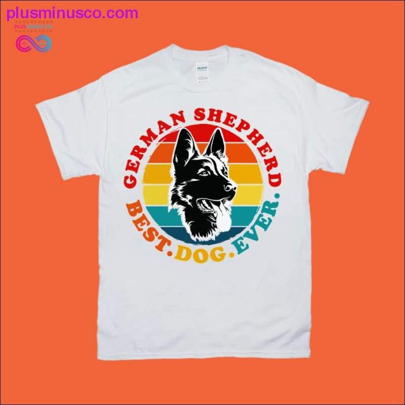 German Shepherd | Best Dog Ever | Retro Sunset T-Shirts - plusminusco.com