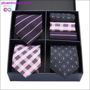Gift box Pack Mens Tie Skinny Pink palid 100% Silk Classic - plusminusco.com