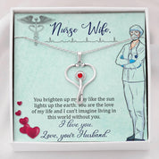 Gifts For Nurse Wife, Nurse Appreciation Gift Idea, Swarovski Crystal Stethoscope Pendant With Message Card,  Gift for Nurse Wife Birthday Gift Pendant Necklace - plusminusco.com