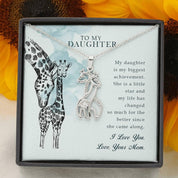 Giraffe Pendant Mother Daughter Necklace, Gift for Daughter, - plusminusco.com