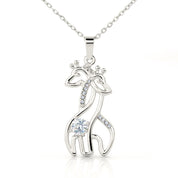 Giraffe Pendant Mother Daughter Necklace, Gift for Daughter, - plusminusco.com