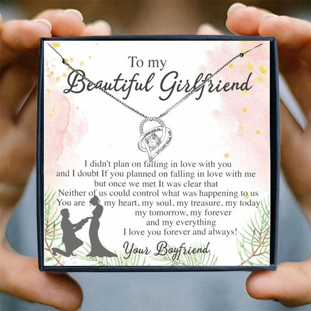 Girl Friend Necklace for Women Jewelry Wedding Lovers Gifts Crystal Heart Pendant Necklace Female Fashion Necklaces Wedding Gift - plusminusco.com