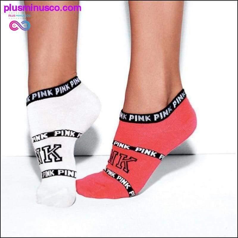 Girls Boat Socks Pink Motion Socks Harajuku Football - plusminusco.com