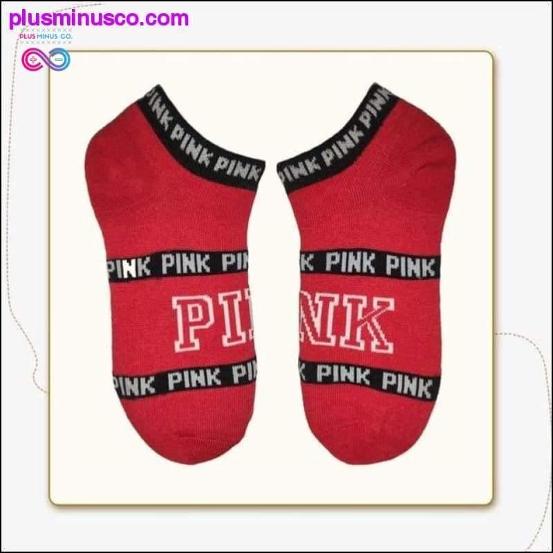 Chaussettes bateau pour filles Chaussettes de mouvement roses Harajuku Football - plusminusco.com