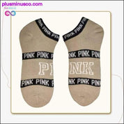 Κοριτσίστικες κάλτσες βάρκας Pink Motion Socks Harajuku Football - plusminusco.com