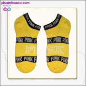 Chaussettes bateau pour filles Chaussettes de mouvement roses Harajuku Football - plusminusco.com