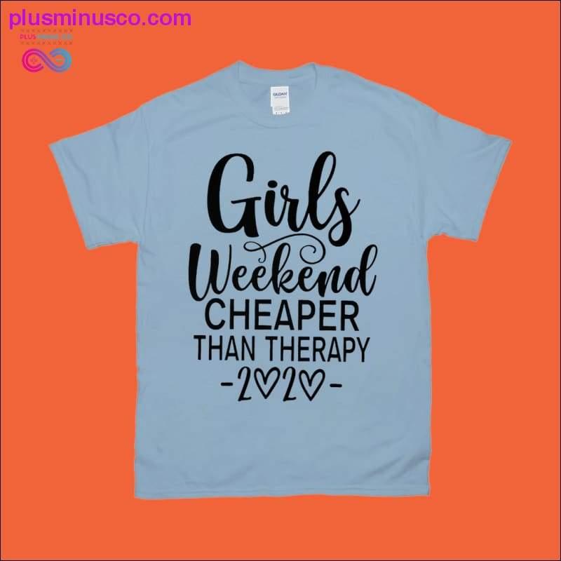 Week-end pour filles moins cher que la thérapie 2020 T-shirts - plusminusco.com