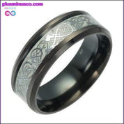 Záře ve tmě Černý fluorescenční prsten Dargon Titanium - plusminusco.com