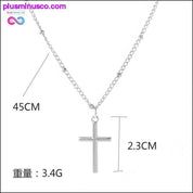 Gold Chain Cross Necklace Small Gold Cross Religious Jewelry - plusminusco.com