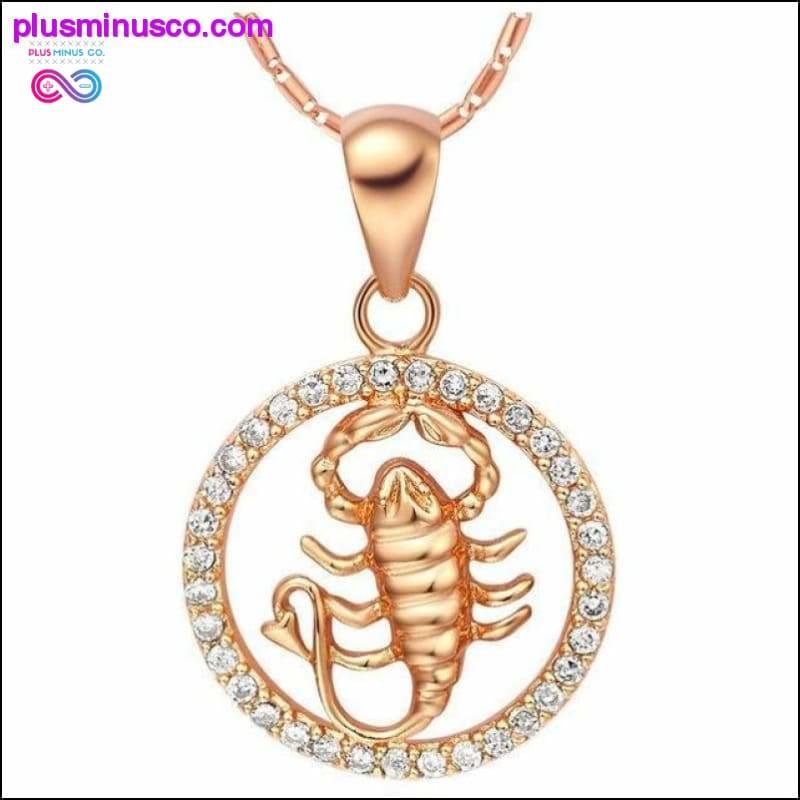 Gold Pendant Zodiac Necklace - plusminusco.com