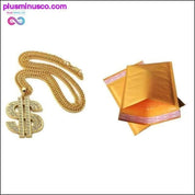 Golden Big Dollar $ Sign Unisex ogrlica Chain - plusminusco.com