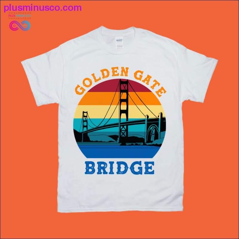 Most Golden Gate | Koszulki w stylu retro „Zachód słońca” – plusminusco.com