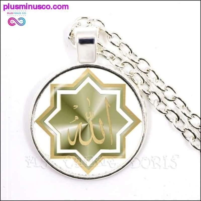 Colier unisex, aur/argint/bronz antic, Dumnezeul Allah - plusminusco.com