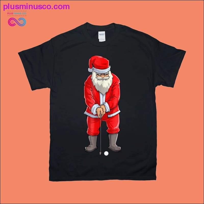 Golfa Ziemassvētku vecīša T krekls Golfa spēlētāja Ziemassvētku kluba cepure bumbu sporta dāvana - plusminusco.com