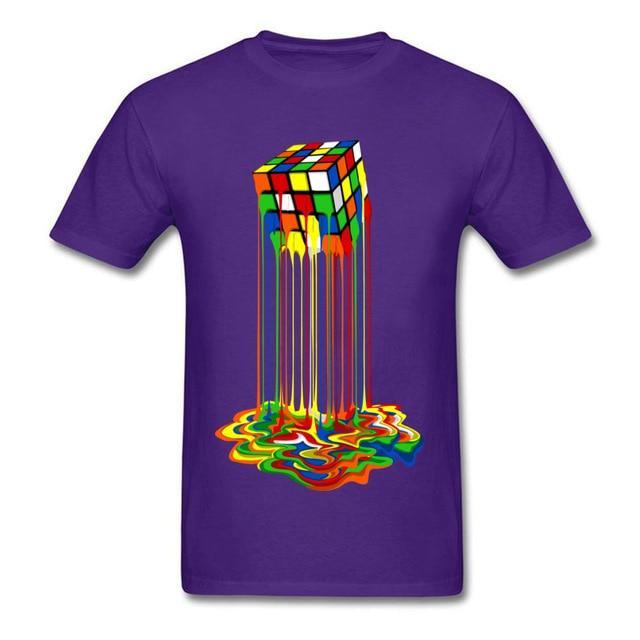 Good Quality Cube T-Shirts Rainbow Abstraction Cube Sheldon Cooper T Shirt Big Discount Best Tee Shirt Women Men Funny Tops Tee - plusminusco.com