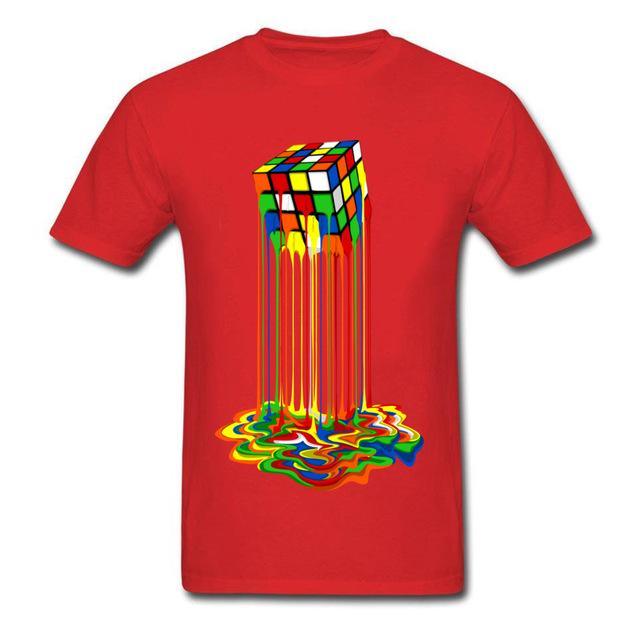 Good Quality Cube T-Shirts Rainbow Abstraction Cube Sheldon Cooper T Shirt Big Discount Best Tee Shirt Women Men Funny Tops Tee - plusminusco.com