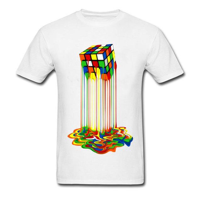 Good Quality Cube T-Shirts Rainbow Abstraction Cube Sheldon Cooper T Shirt Big Discount Best Tee Shirt Women Men Funny Tops Tee - plusminusco.com