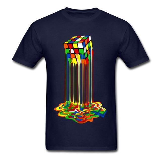 Good Quality Cube T-Shirts Rainbow Abstraction Cube Sheldon Cooper T Shirt Big Discount Best Tee Shirt Women Men Funny Tops Tee - plusminusco.com