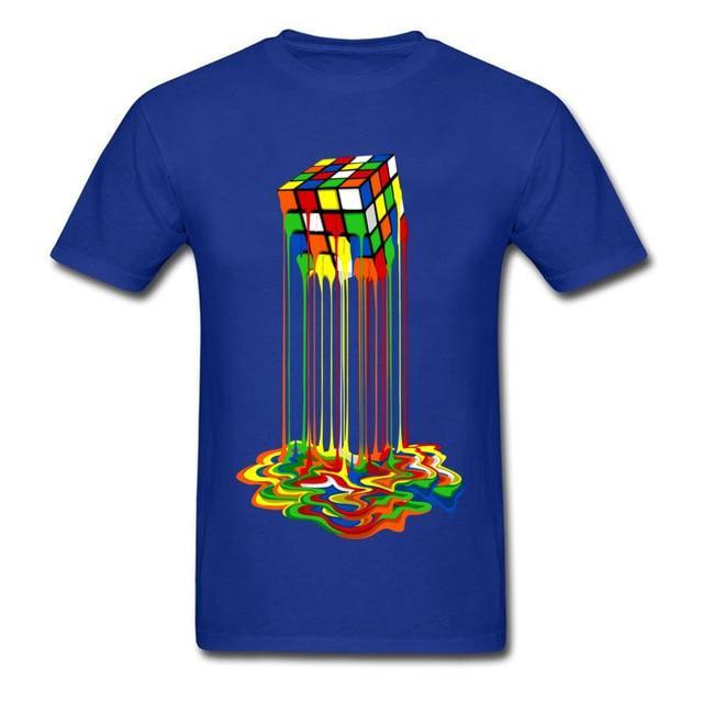 Good Quality Cube T-Shirts Rainbow Abstraction Cube Sheldon Cooper T Shirt Big Discount Best Tee Shirt Women Men Funny Tops Tee - plusminusco.com