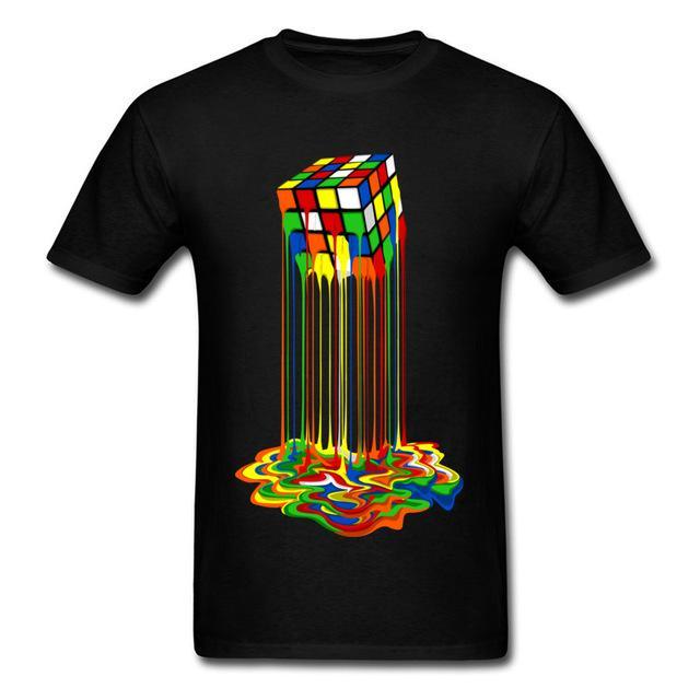Good Quality Cube T-Shirts Rainbow Abstraction Cube Sheldon Cooper T Shirt Big Discount Best Tee Shirt Women Men Funny Tops Tee - plusminusco.com