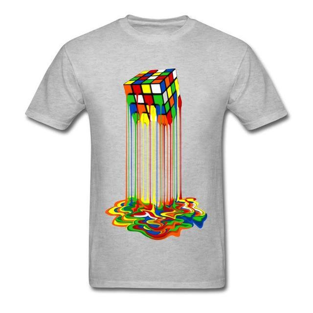 Good Quality Cube T-Shirts Rainbow Abstraction Cube Sheldon Cooper T Shirt Big Discount Best Tee Shirt Women Men Funny Tops Tee - plusminusco.com