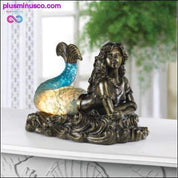 Gorgeous Blue And Amber Mermaid Lamp - plusminusco.com