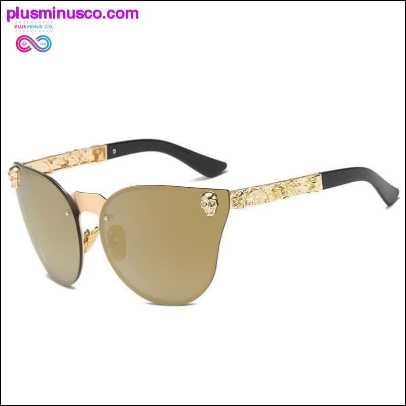 Готические солнцезащитные очки в оправе с черепом и металлическим храмом, высокое качество Sun - plusminusco.com