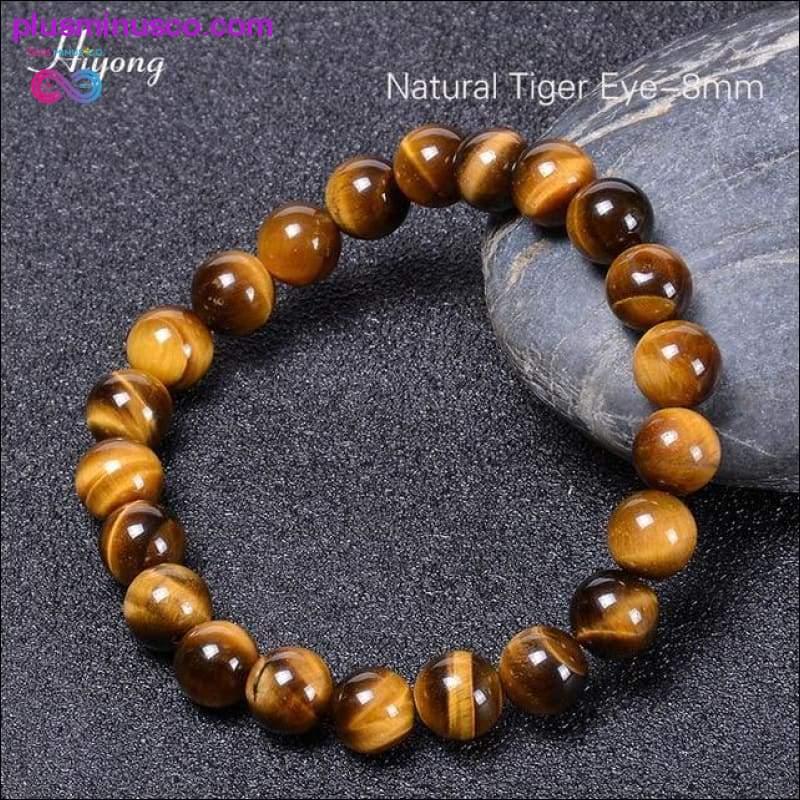 Green Tiger Eye Bracelet Natural Stone Energy Healing Beads - plusminusco.com