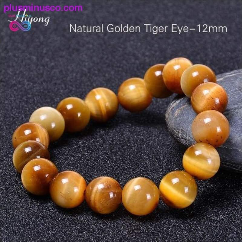 Green Tiger Eye Bracelet Natural Stone Energy Healing Beads - plusminusco.com