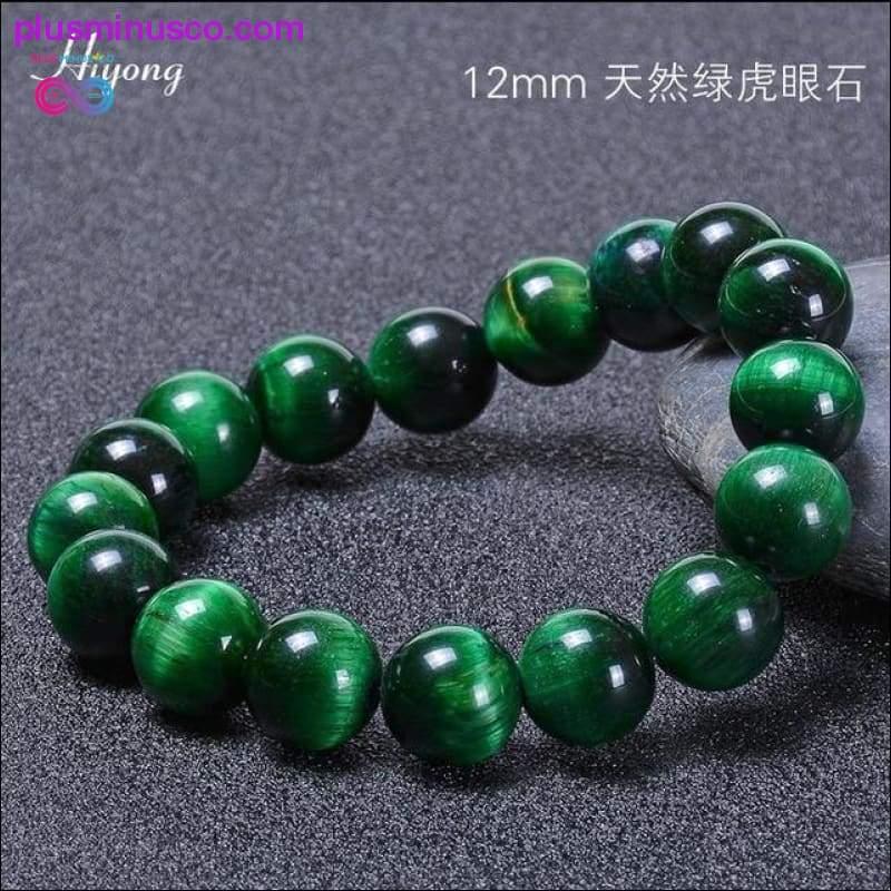 Green Tiger Eye Bracelet Natural Stone Energy Healing Beads - plusminusco.com