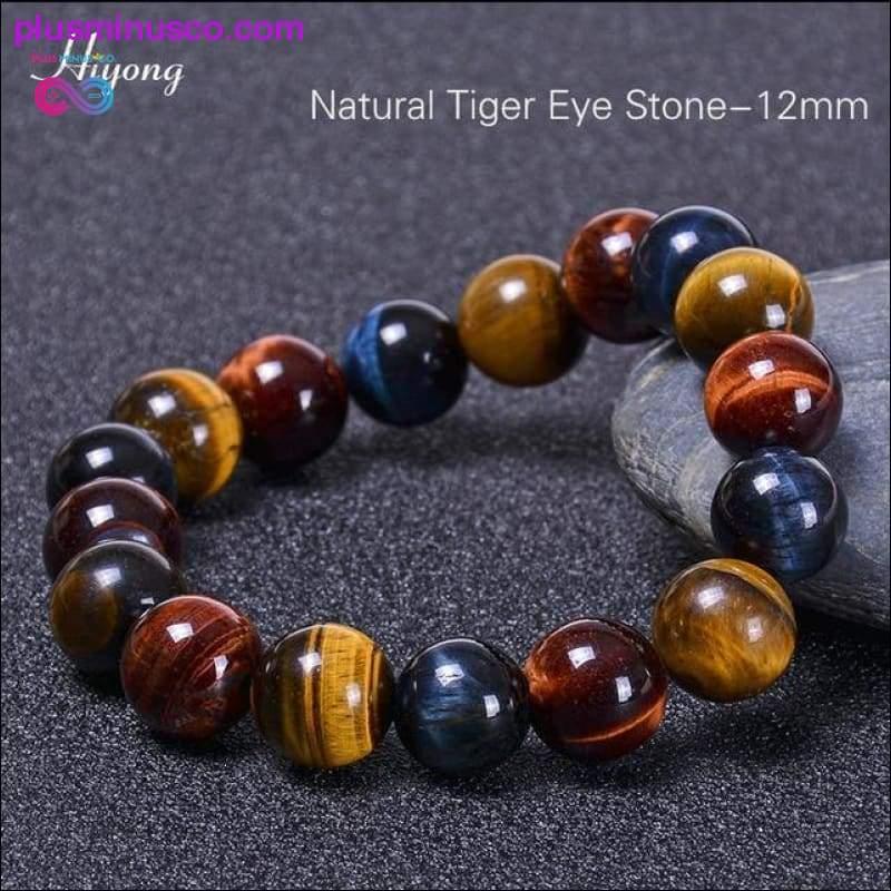 Green Tiger Eye Bracelet Natural Stone Energy Healing Beads - plusminusco.com